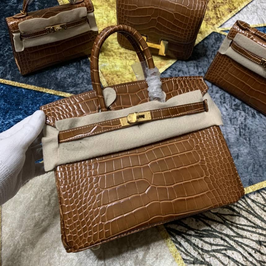 Birkin Crocodile-Embossed Cow Leather-5